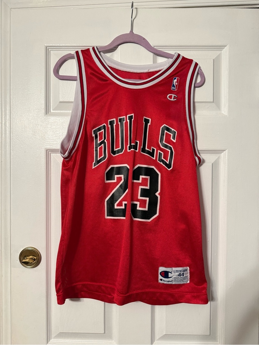 Vintage Champion Chicago Bulls #23 Red Basketball Jersey Michael Jordan